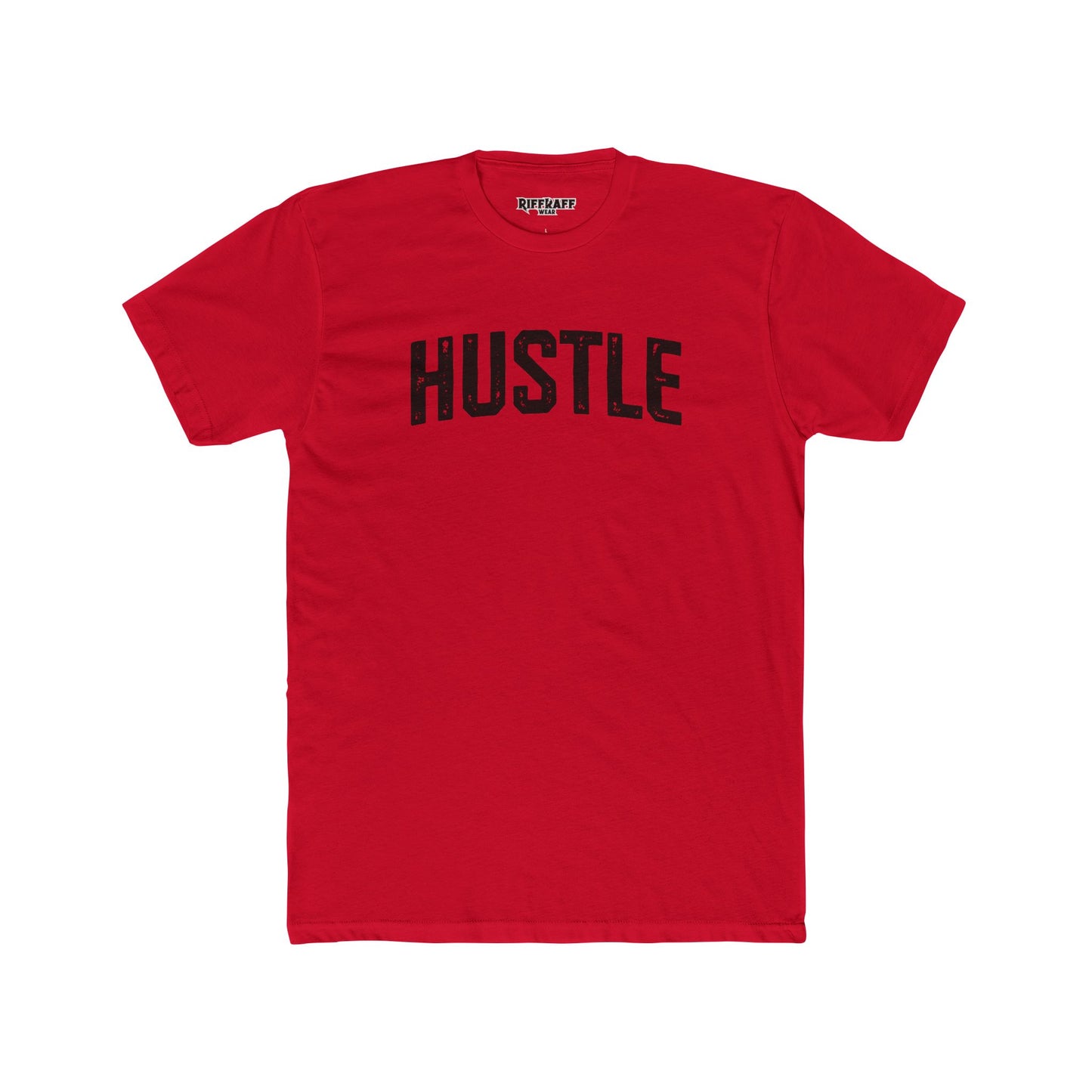 Hustle Unisex Cotton Crew Tee - Motivational Graphic T-Shirt - Riff Raff Wear - Fitness