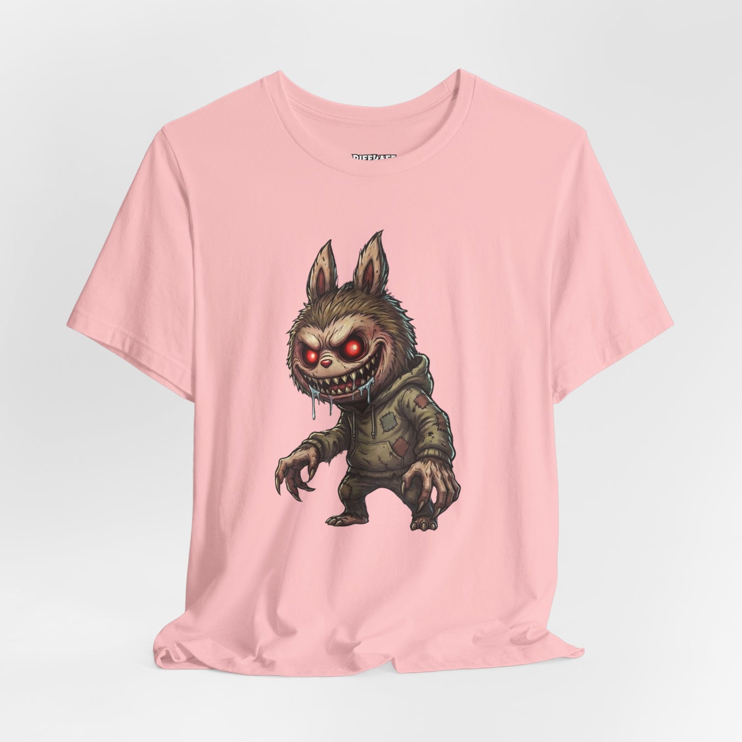 Graphic Tee — Creepy Bunny Monster Front with "F*** You and Your Lab***" Bold Back