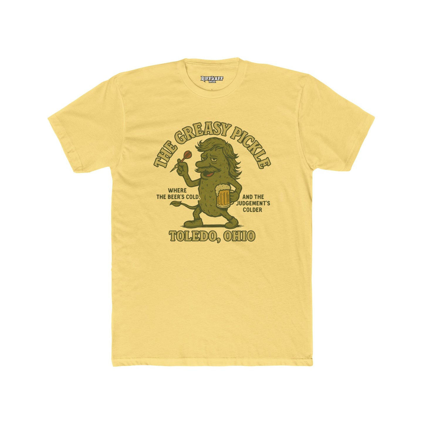 The Greasy Pickle Unisex Crew Tee for Beer Lovers in Toledo, Ohio - Riff Raff Wear
