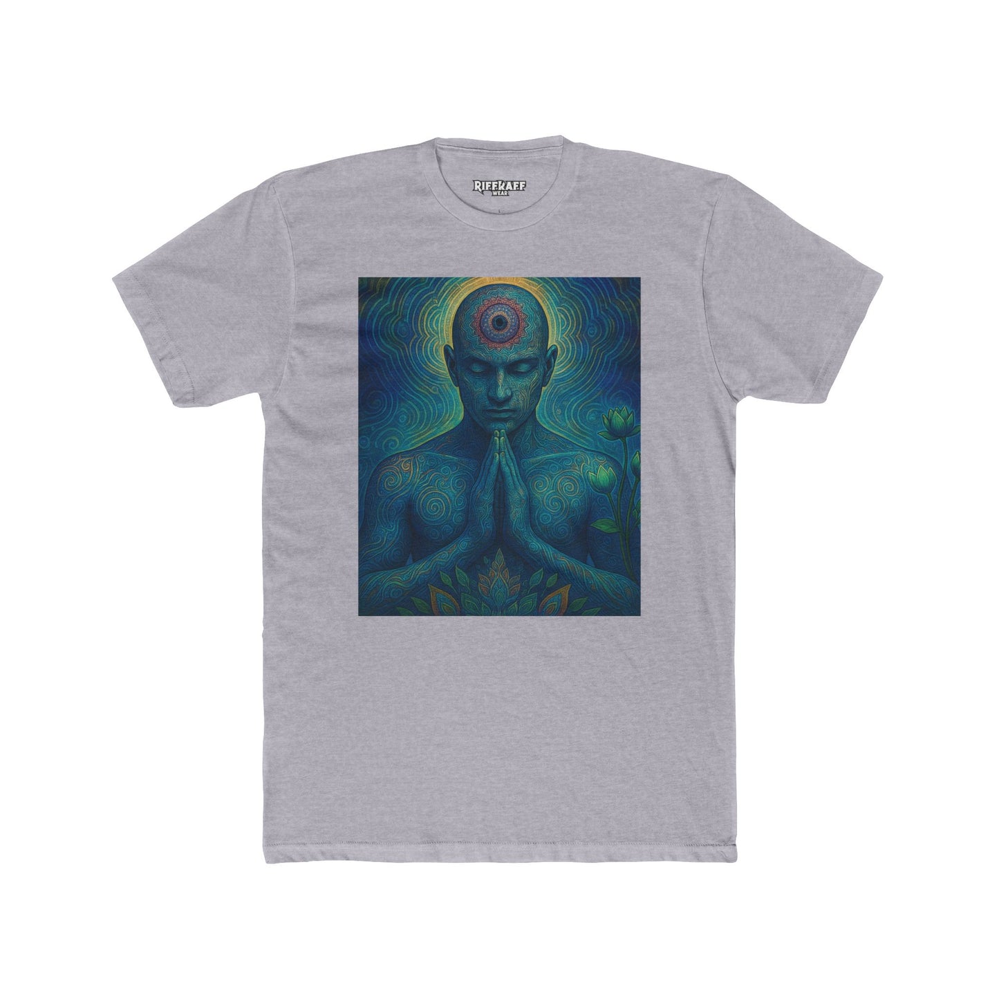 Meditative Unisex Cotton Crew Tee  Zen Art Design - Riff Raff Wear