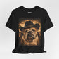 Bulldog Cowboy T‑Shirt  Vintage Western Dog Graphic Tee - Riff Raff Wear
