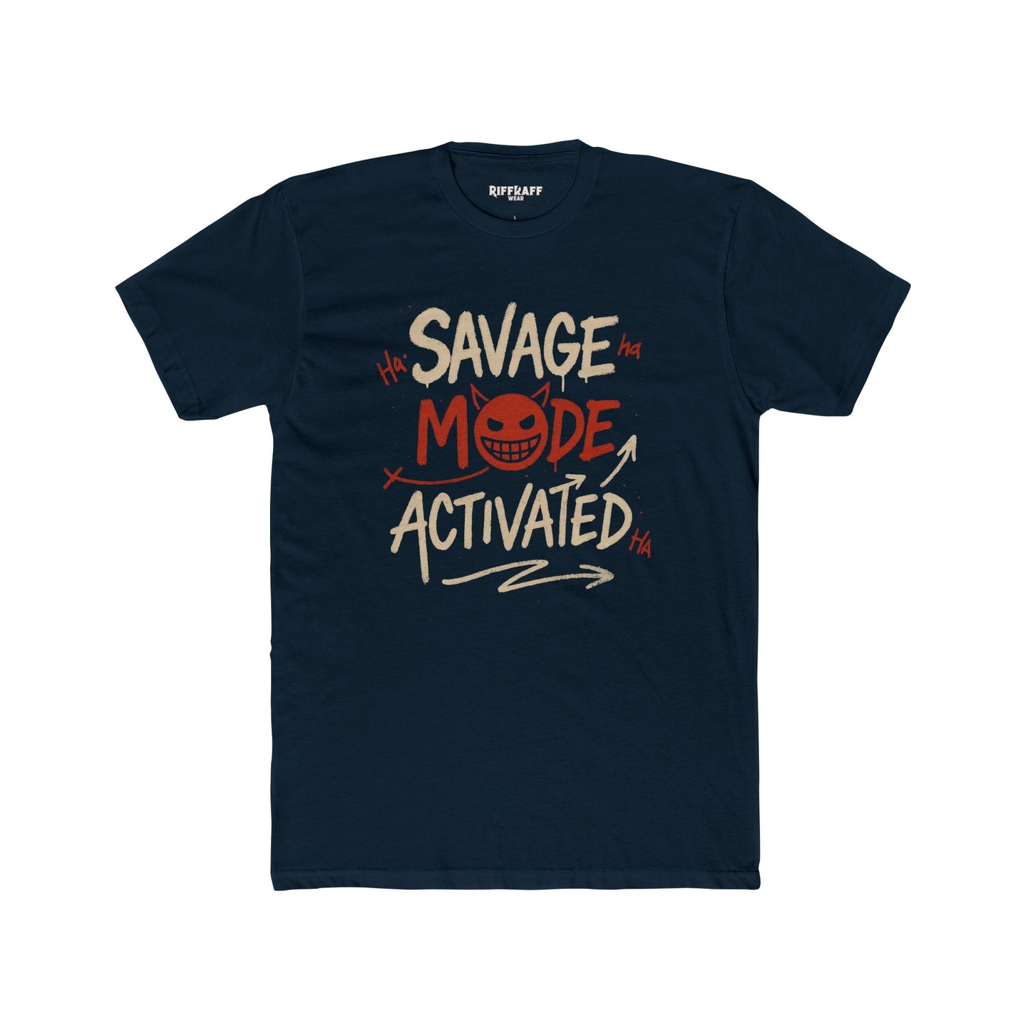 Savage Mode Activated Unisex Cotton Crew Tee – Casual Graphic Shirt for Everyday Style - Riff Raff Wear