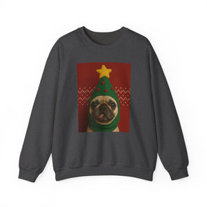 Christmas Pug Sweatshirt, Unisex Crewneck, Cute Holiday Sweater, Dog Lover Gift, Cozy Winter Wear, Fun Christmas Apparel - Riff Raff Wear