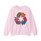 Eco-Friendly Graphic Sweatshirt - Unisex Heavy Blend™ Crewneck with Colorful Recycle Design - Riff Raff Wear