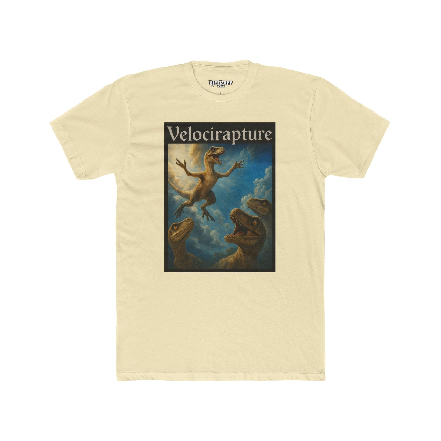 VelocirapTee - Unisex Cotton Crew Tee with Dinosaur Design, Graphic T-shirt, Casual Wear, Gift for Dino Lovers, Funny Shirt
