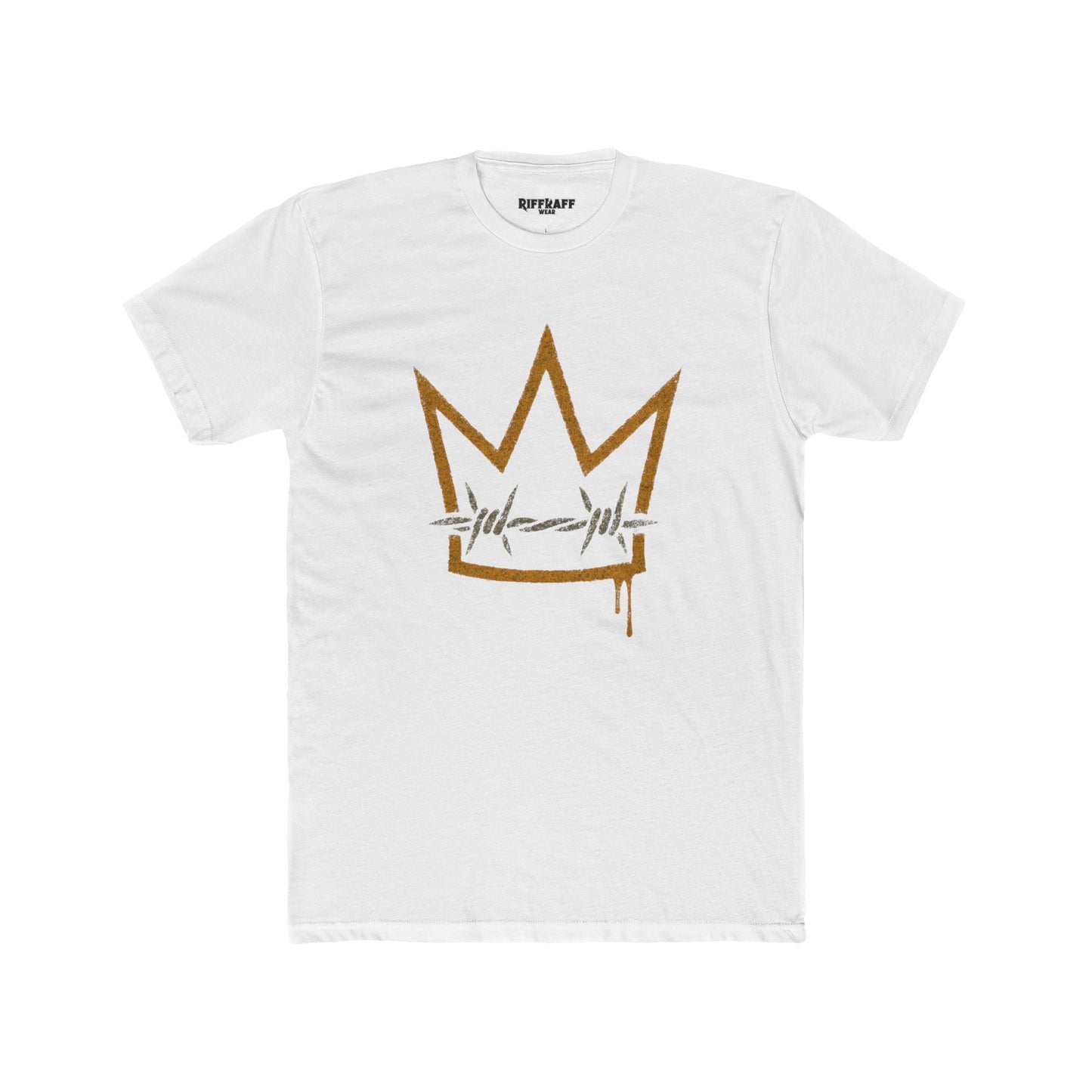 Crown Barbed Wire Unisex Cotton Crew Tee Casual Streetwear  - Riff Raff Wear