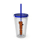 Gizoom Sunsplash Tumbler with Straw, 16oz