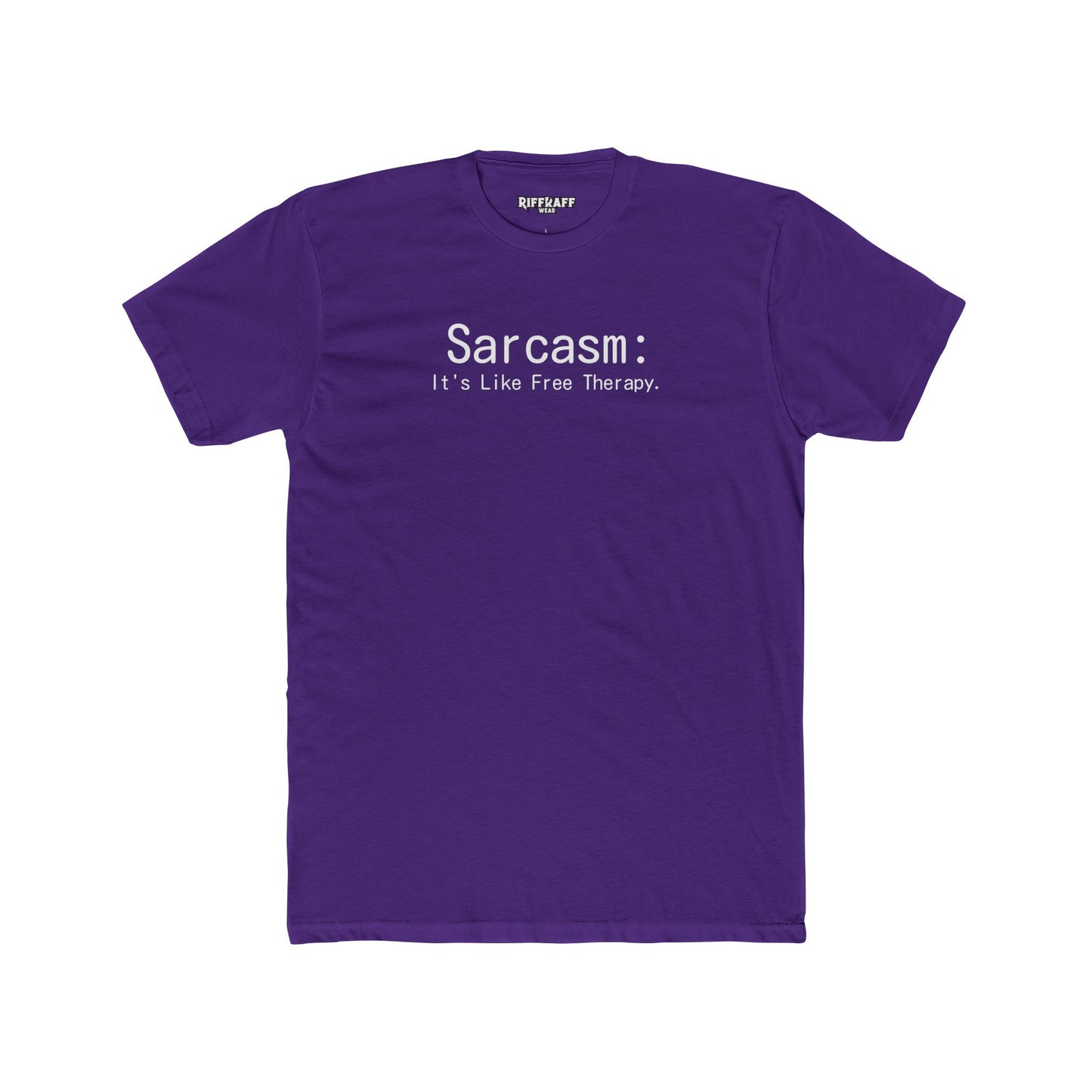 Sarcasm Is Therapy Unisex Cotton Crew Tee - Casual Humor T-Shirt - Riff Raff Wear