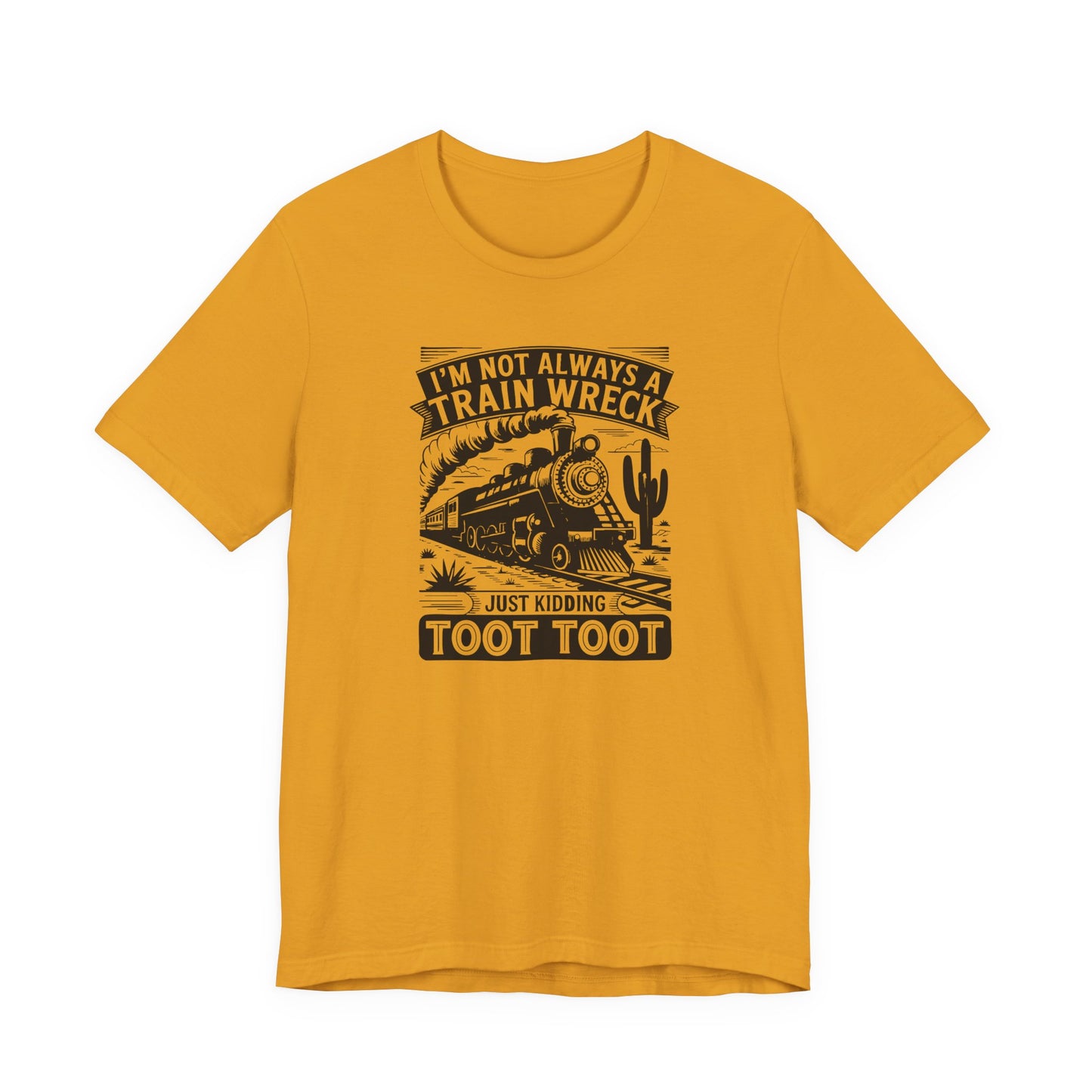 Funny Train Wreck Unisex Tee, Humorous Gift, Casual Wear, Graphic Tee, Birthday Gift, Train Lover Shirt - Riff Raff Wear