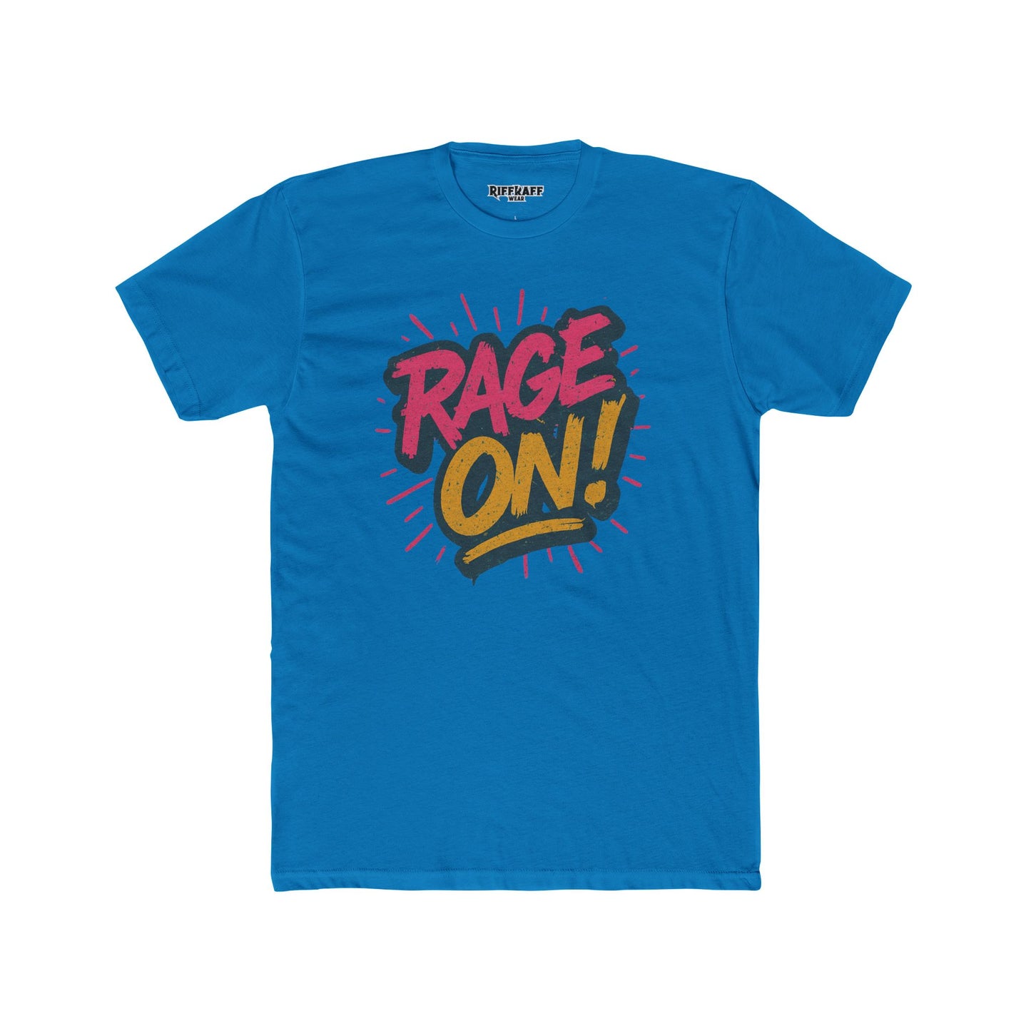 Rage On! Unisex Cotton Crew Tee - Bold Graphic T-Shirt for Casual Wear