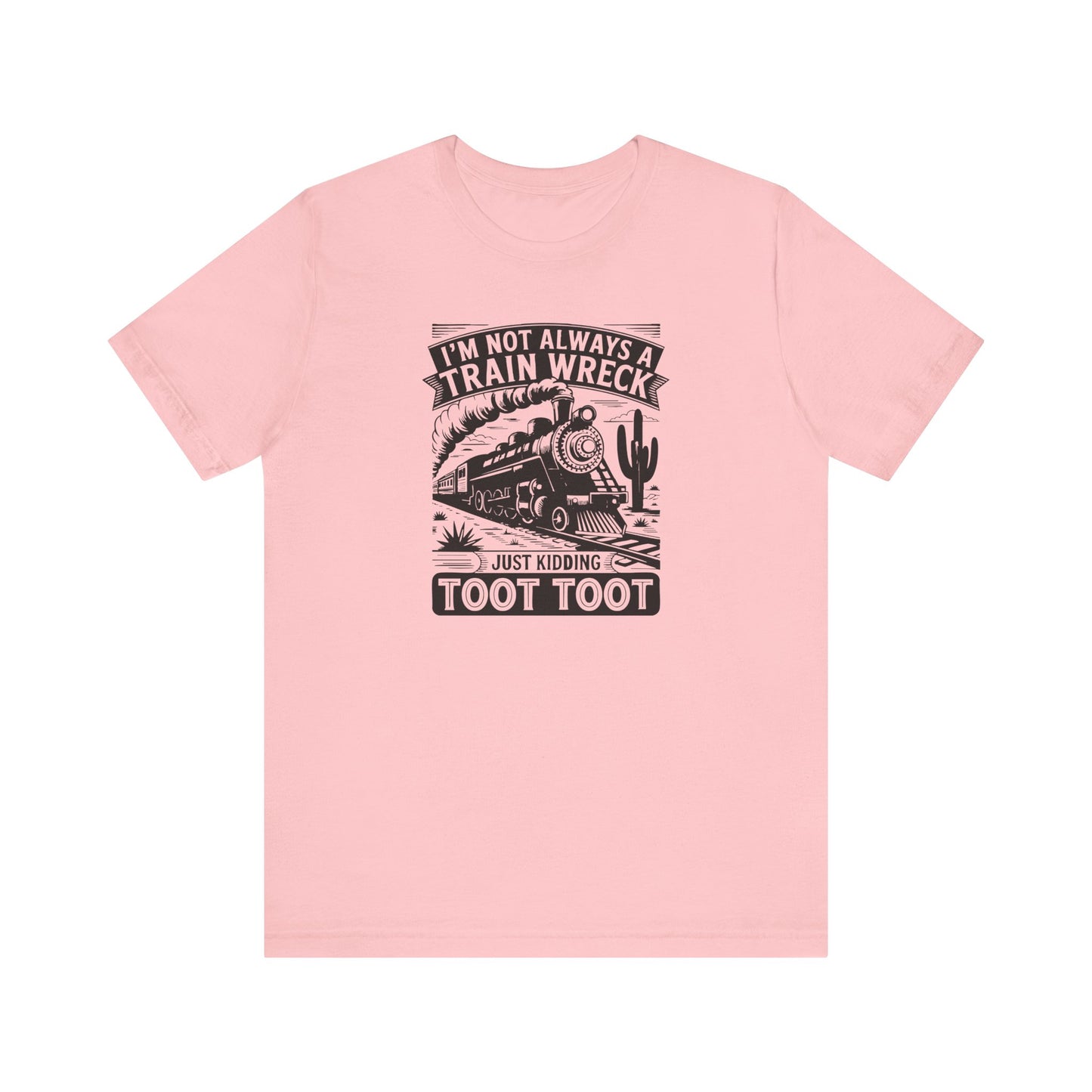 Funny Train Wreck Unisex Tee, Humorous Gift, Casual Wear, Graphic Tee, Birthday Gift, Train Lover Shirt - Riff Raff Wear