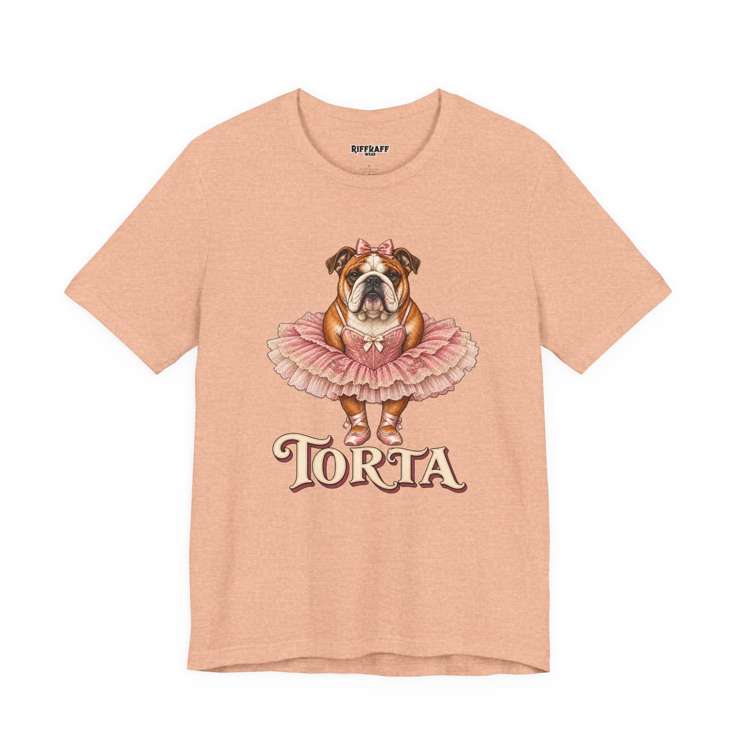 Bulldog Ballerina T-Shirt 'Torta' Cute Dog Graphic Tee