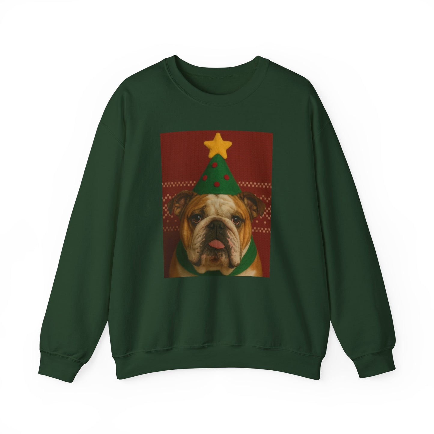 Bulldog Christmas Sweatshirt | Festive Dog Apparel, Holiday Gift, Ugly Sweater Party, Cozy Winter Wear, Pet Lover Gift - Riff Raff Wear