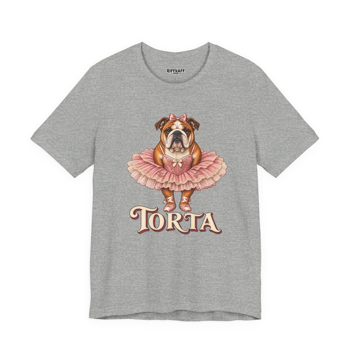 Bulldog Ballerina T-Shirt 'Torta' Cute Dog Graphic Tee