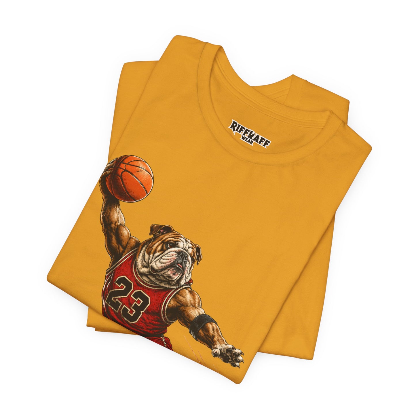 Bulldog Dunk Basketball T‑Shirt, Retro #23 Slam Dunk Graphic Tee