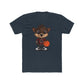 Cute Cartoon Basketball Tee, Unisex Crew Shirt, Fun Graphic T-Shirt, Sporty Casual Wear, Basketball Fan Gift, Everyday Comfort Tee