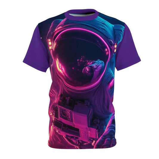 Cosmic Astronaut Unisex Cut & Sew Tee - Vibrant Space Graphic Tee for Sci-Fi Lovers - Riff Raff Wear