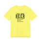 Dad Funny Beer Unisex Jersey Short Sleeve Tee