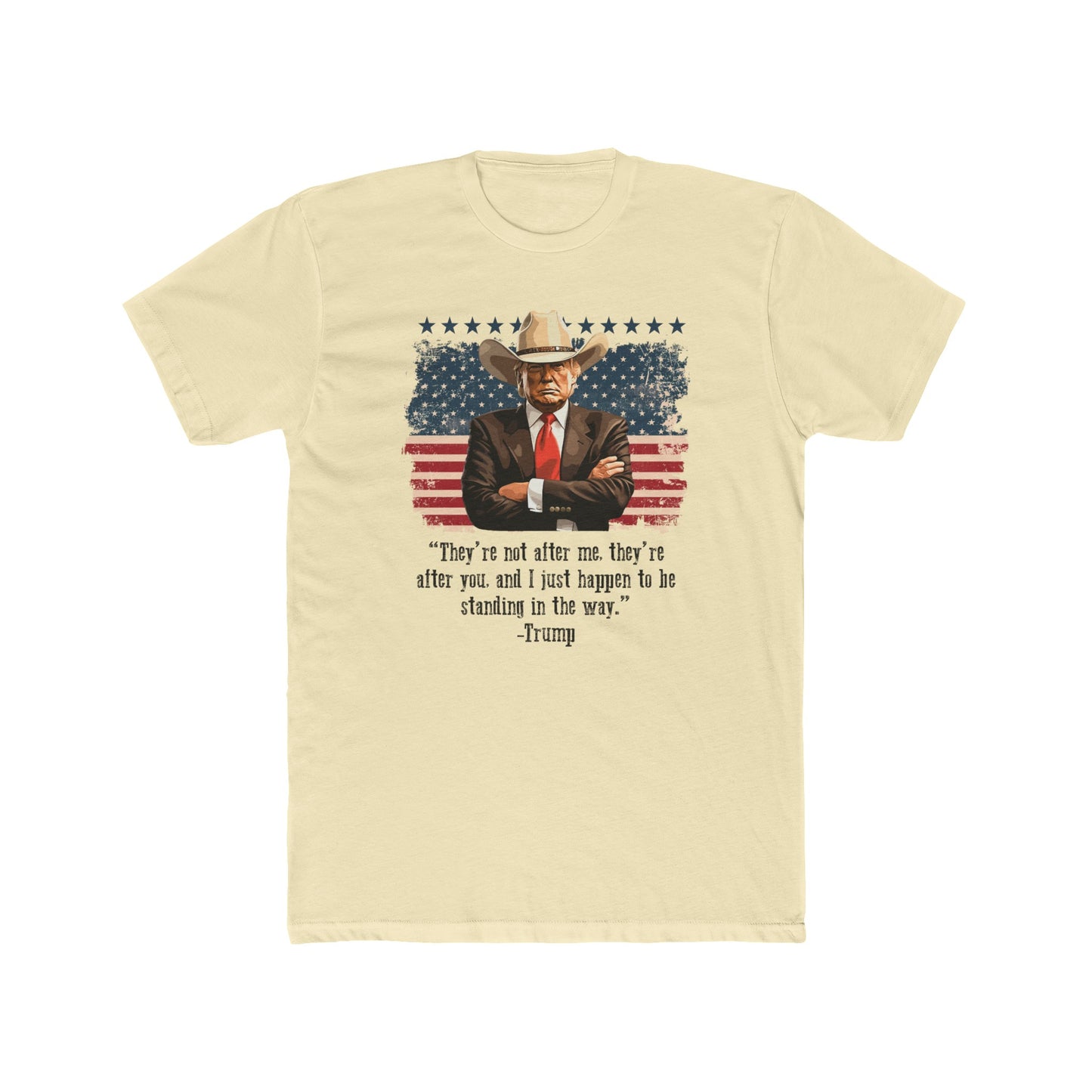 Riff Raff Wear Standing In The Way Trump Unisex Cotton Crew Tee