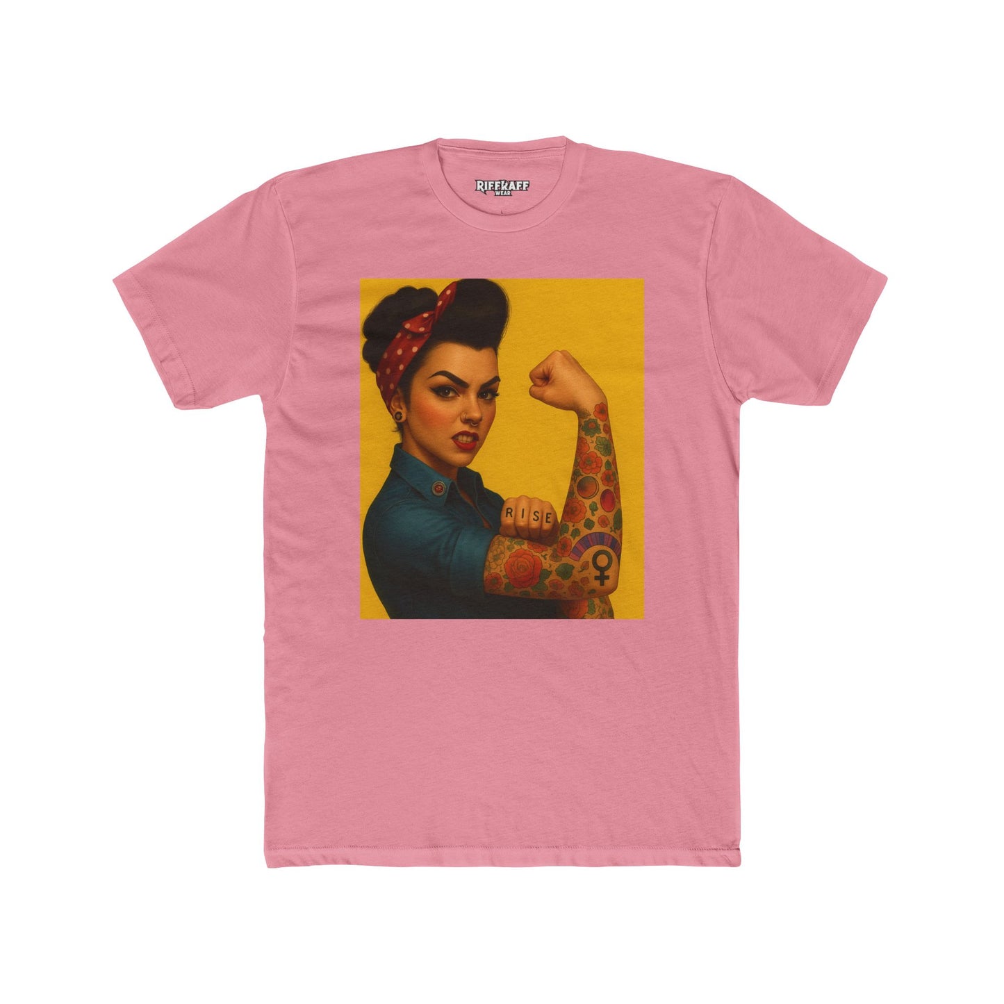 Empowered Woman Unisex Cotton Crew Tee - Vibrant Graphic Tee for Feminist Statement - Riff Raff Wear