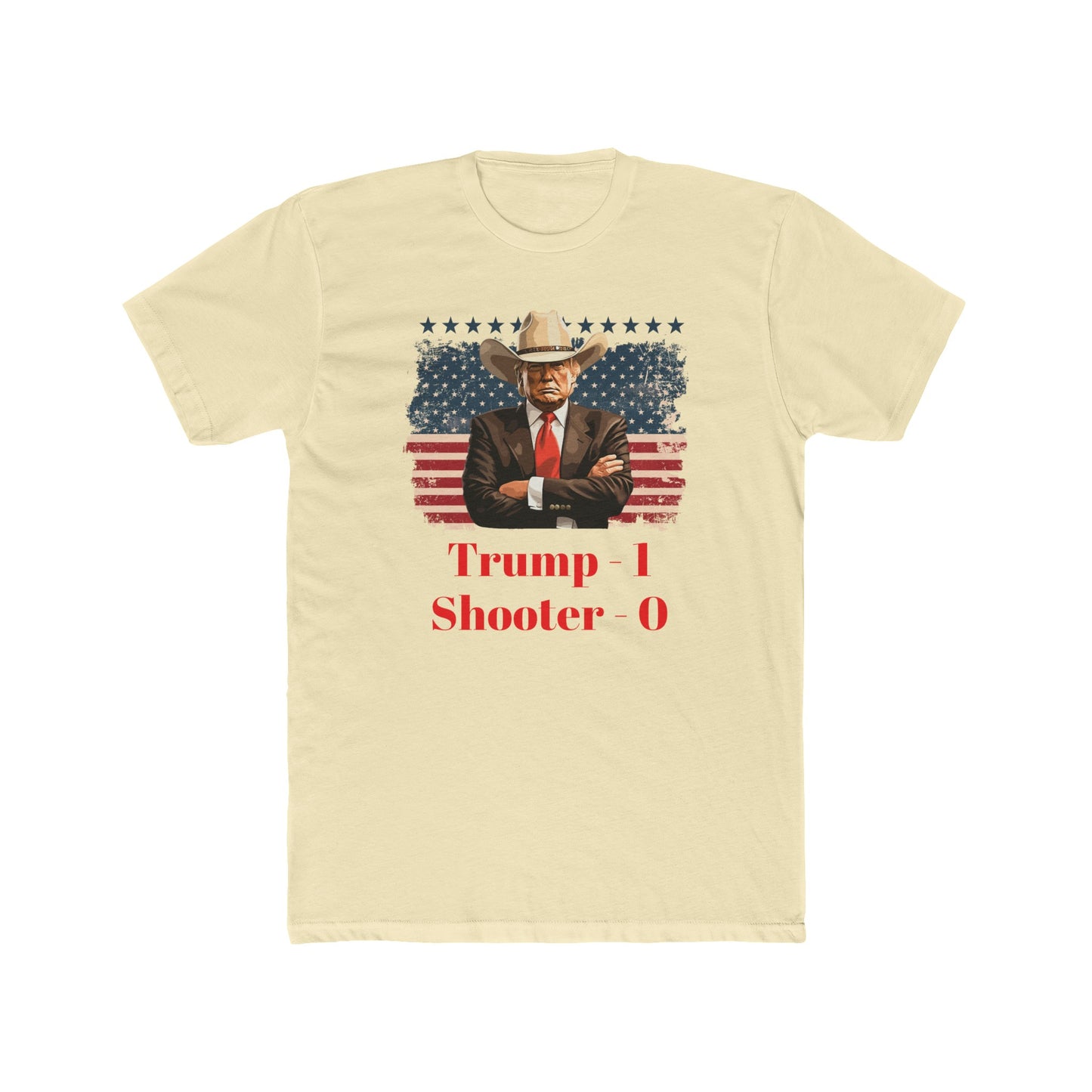 Riff Raff Wear Trump 1 Shooter 0 Unisex Cotton Crew Tee