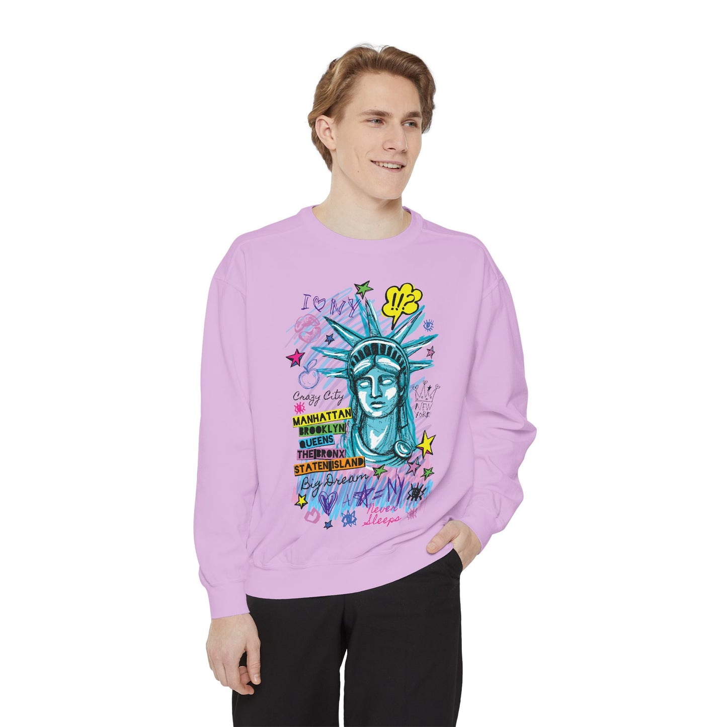 Statue of Liberty Graphic Unisex Sweatshirt - NYC Urban Style - Riff Raff Wear