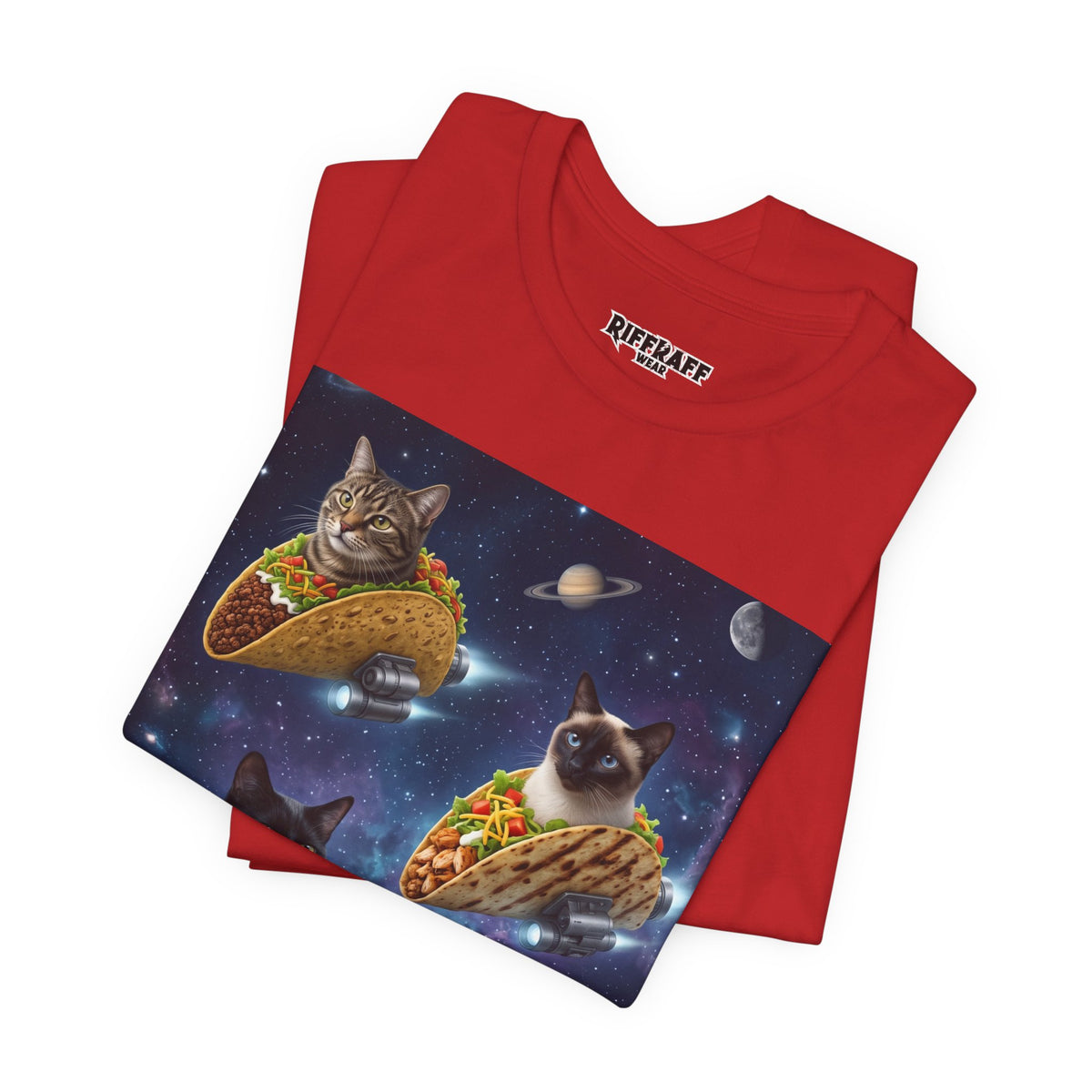 Cat Taco Space Tee  Funny Cosmic Cats in Tacos T-Shirt