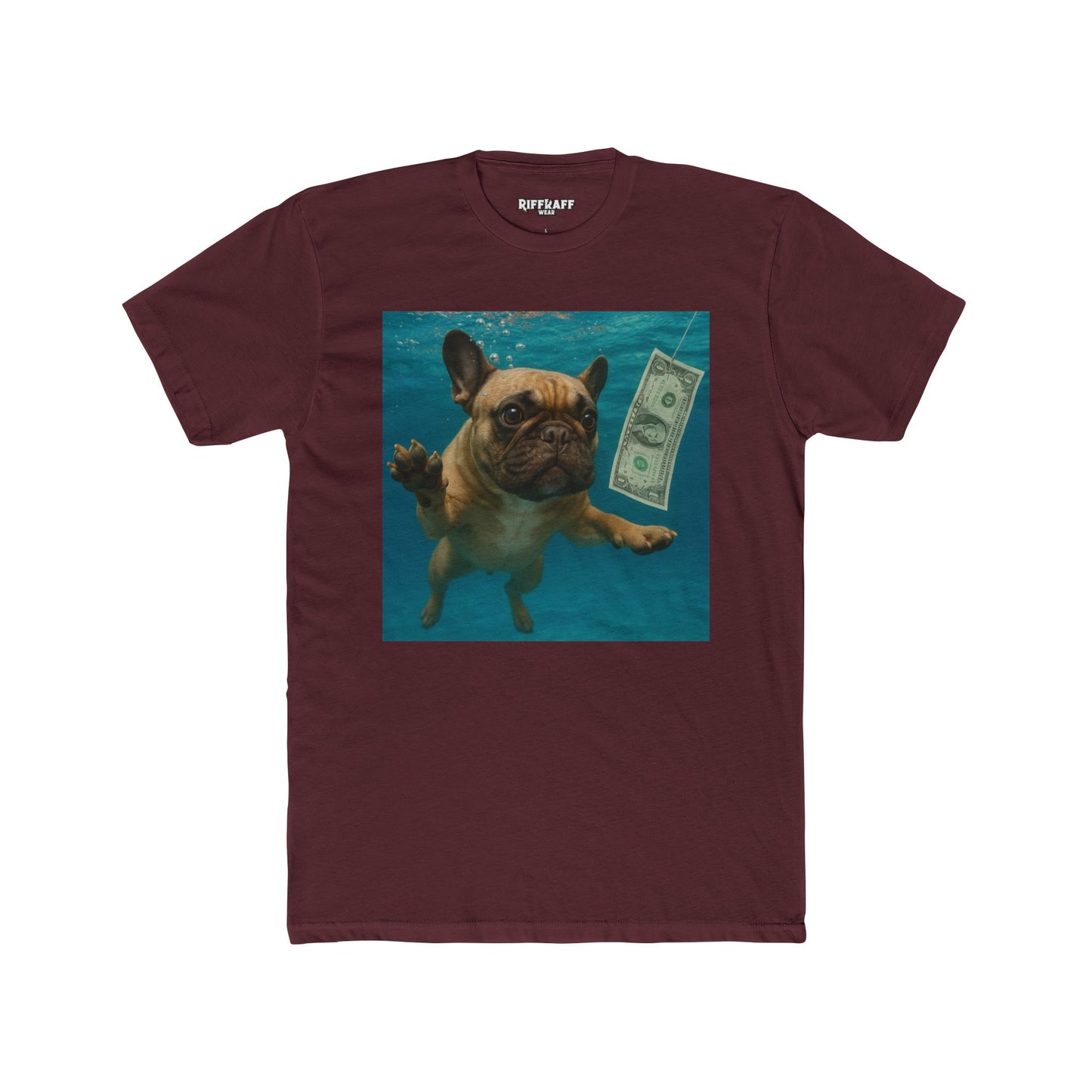 Funny Dog in Water Unisex Cotton Crew Tee - Riff  Raff Wear