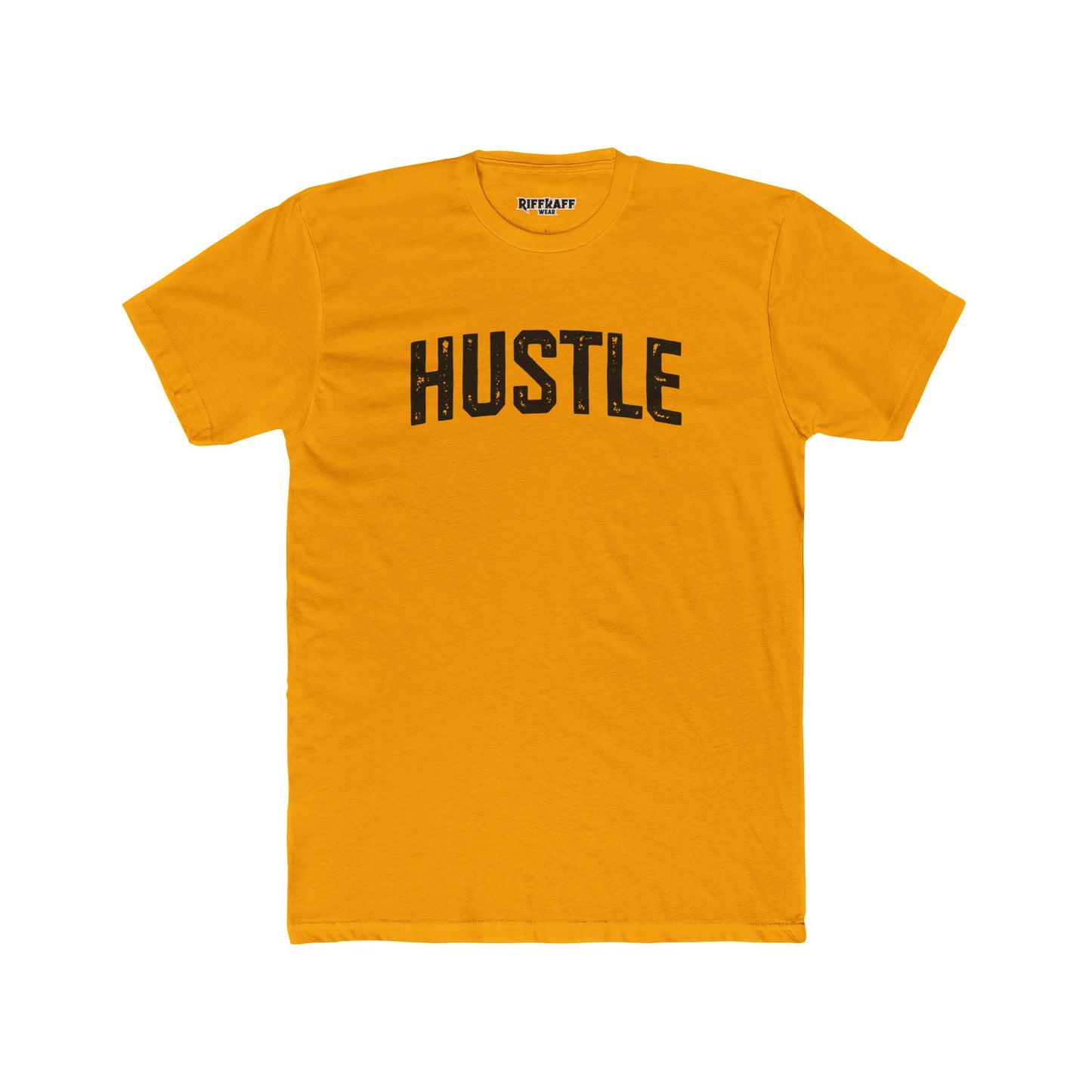 Hustle Unisex Cotton Crew Tee - Motivational Graphic T-Shirt - Riff Raff Wear - Fitness