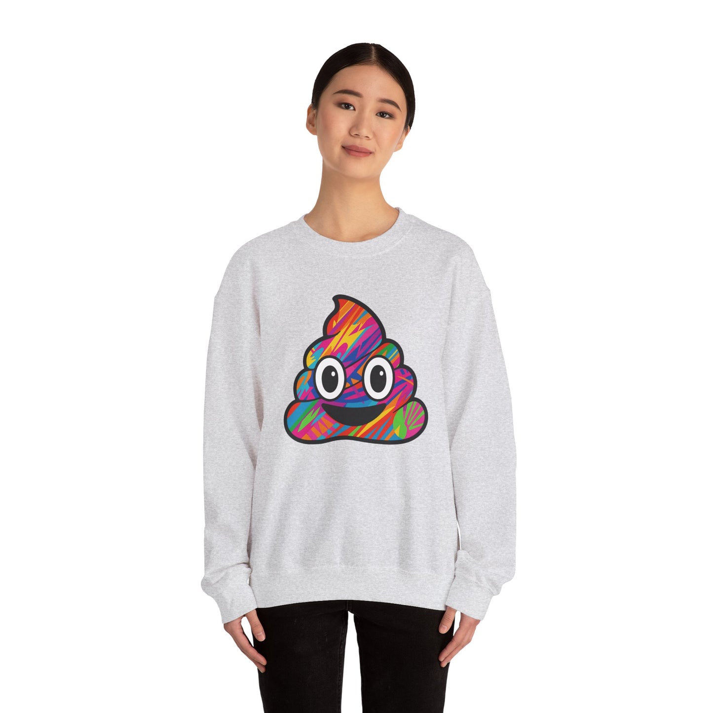 Colorful Emoji Crewneck Sweatshirt - Fun Unisex Design - Riff Raff Wear