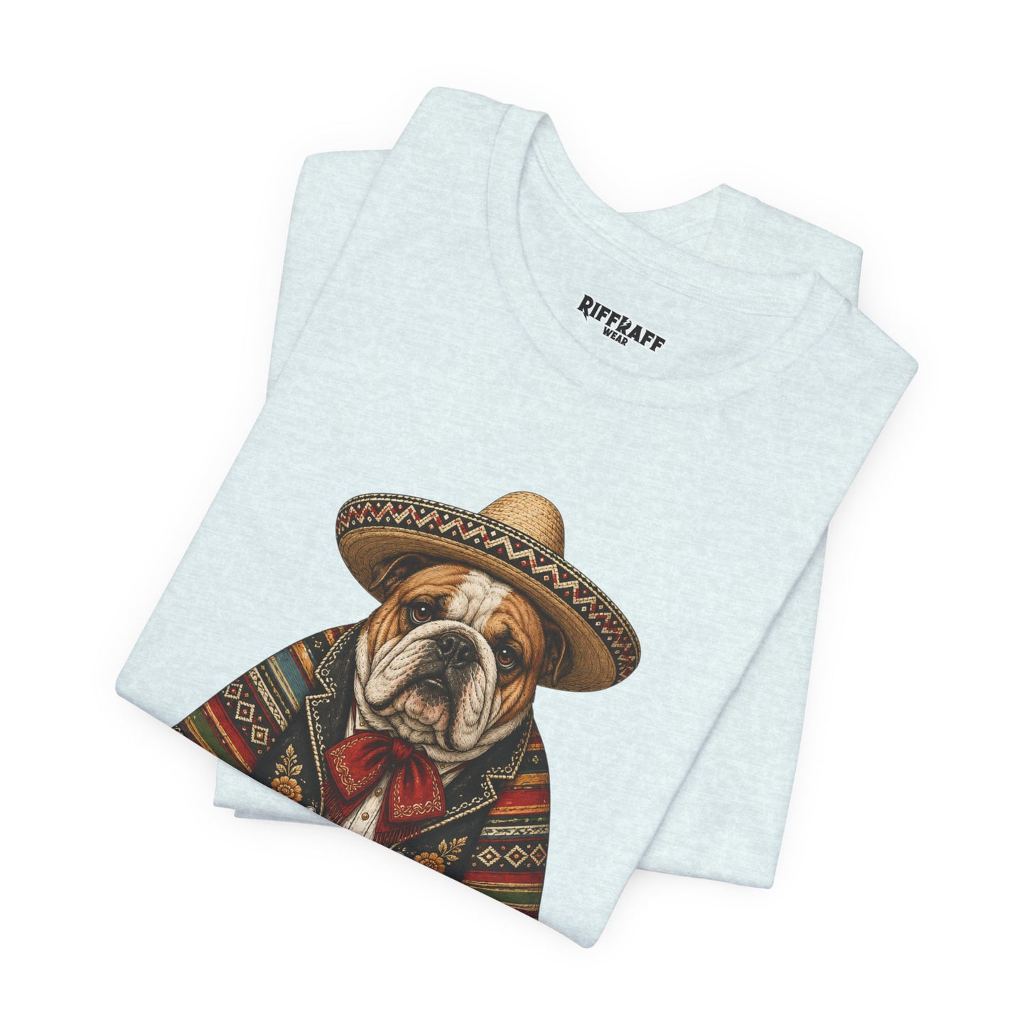 Bulldog in Sombrero T‑Shirt "Adios, Bitchachos!" Funny Mexican Fiesta Tee