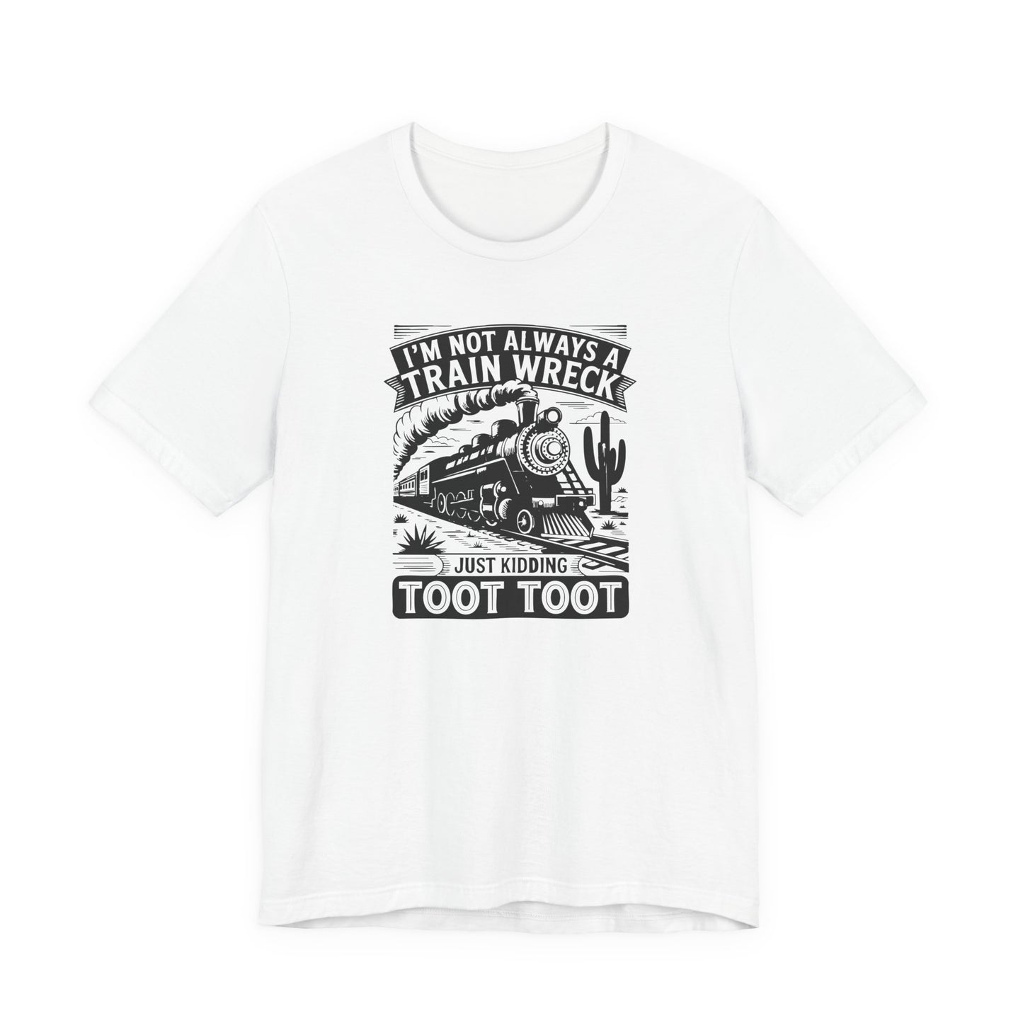 Funny Train Wreck Unisex Tee, Humorous Gift, Casual Wear, Graphic Tee, Birthday Gift, Train Lover Shirt - Riff Raff Wear