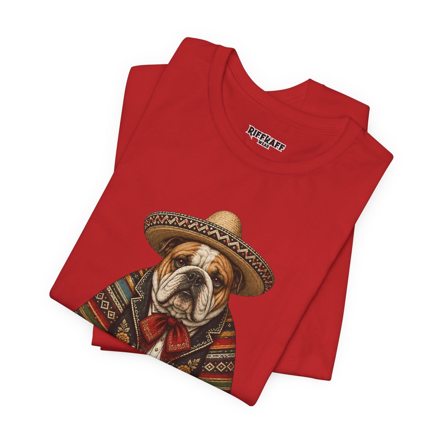 Bulldog in Sombrero T‑Shirt "Adios, Bitchachos!" Funny Mexican Fiesta Tee