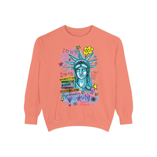Statue of Liberty Graphic Unisex Sweatshirt - NYC Urban Style - Riff Raff Wear