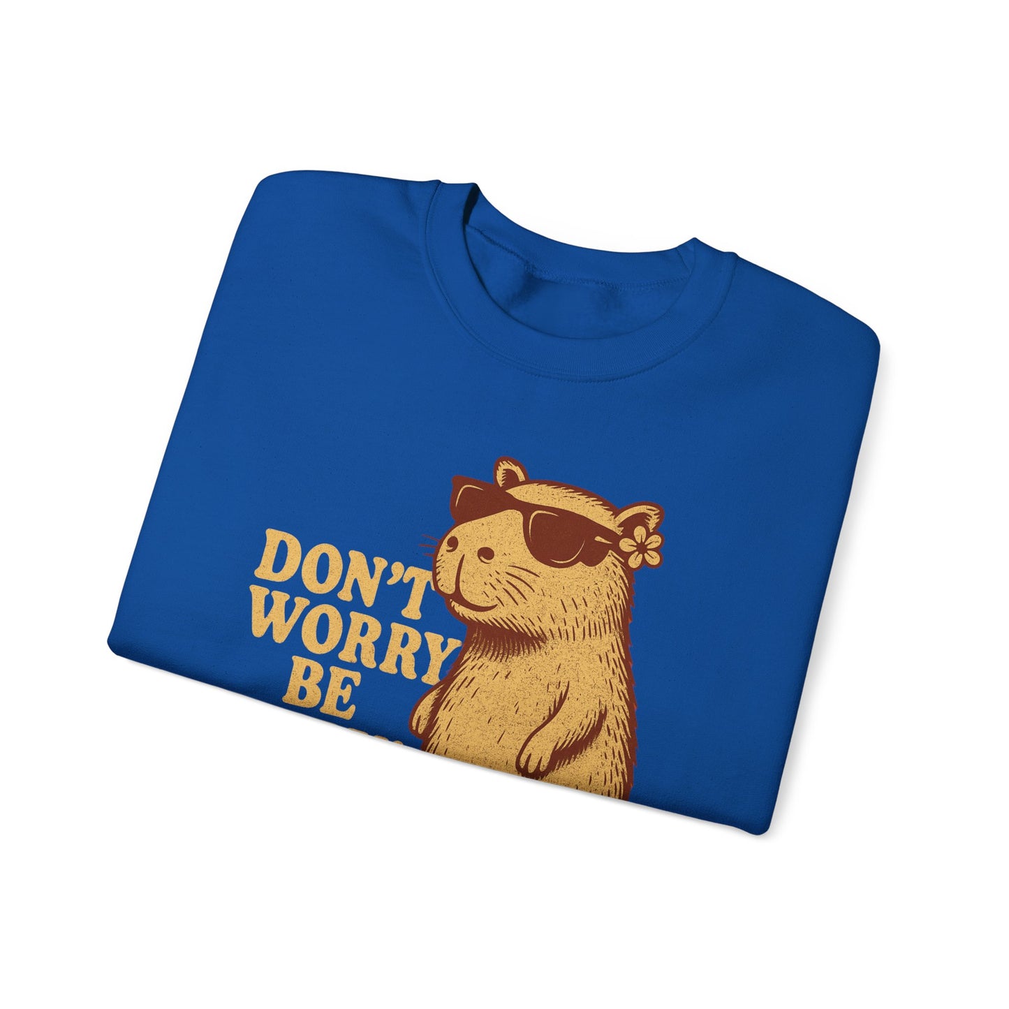 Don't Worry Be Capy! - Unisex Heavy Blend Crewneck Sweatshirt - Riff Raff Wear