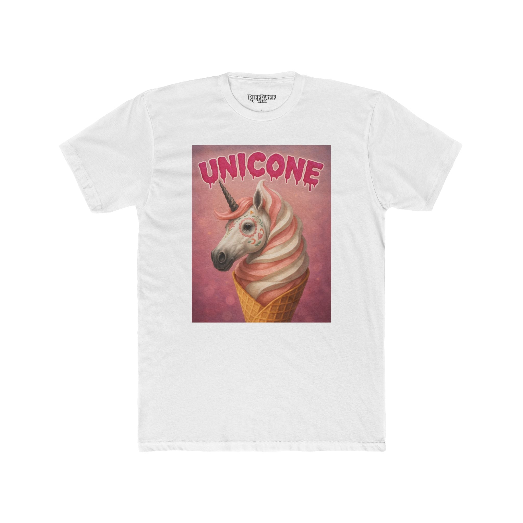 Whimsical Unicone Crew Tee - Fun Unicorn Ice Cream Graphic T-Shirt - Riff Raff Wear
