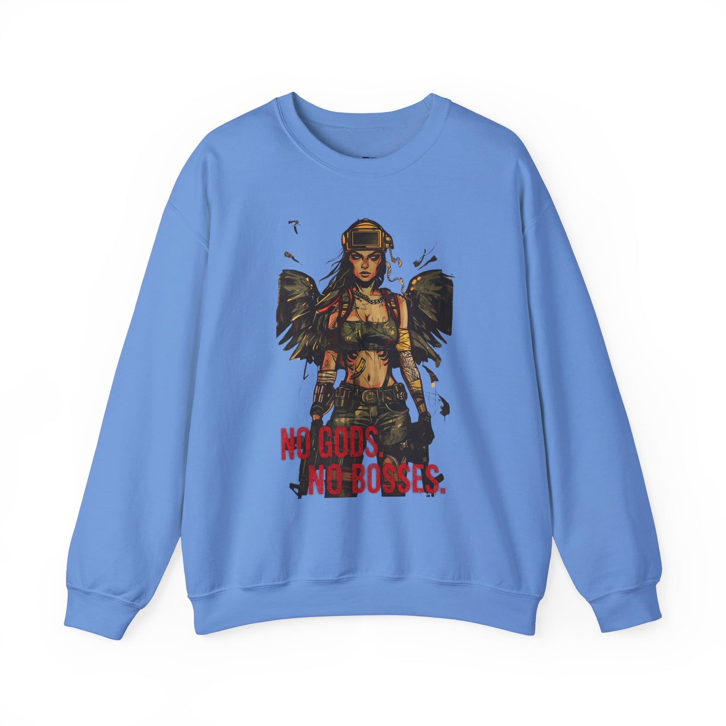 No Gods No Bosses Unisex Crewneck Sweatshirt - Empowering Streetwear for Rebels - Riff Raff Wear
