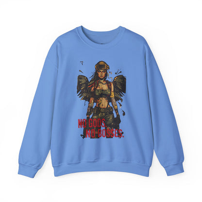 No Gods No Bosses Unisex Crewneck Sweatshirt - Empowering Streetwear for Rebels - Riff Raff Wear