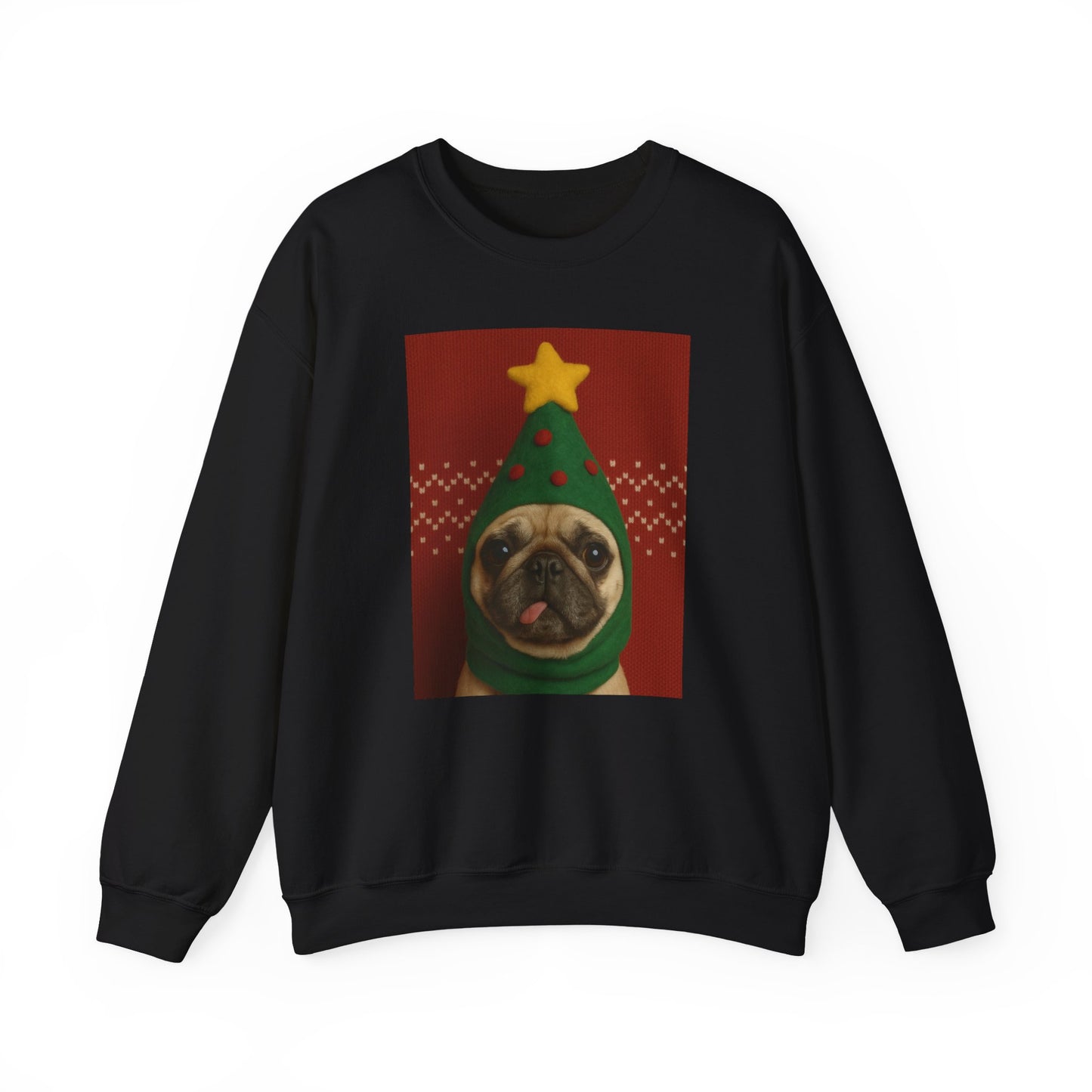Christmas Pug Sweatshirt, Unisex Crewneck, Cute Holiday Sweater, Dog Lover Gift, Cozy Winter Wear, Fun Christmas Apparel - Riff Raff Wear