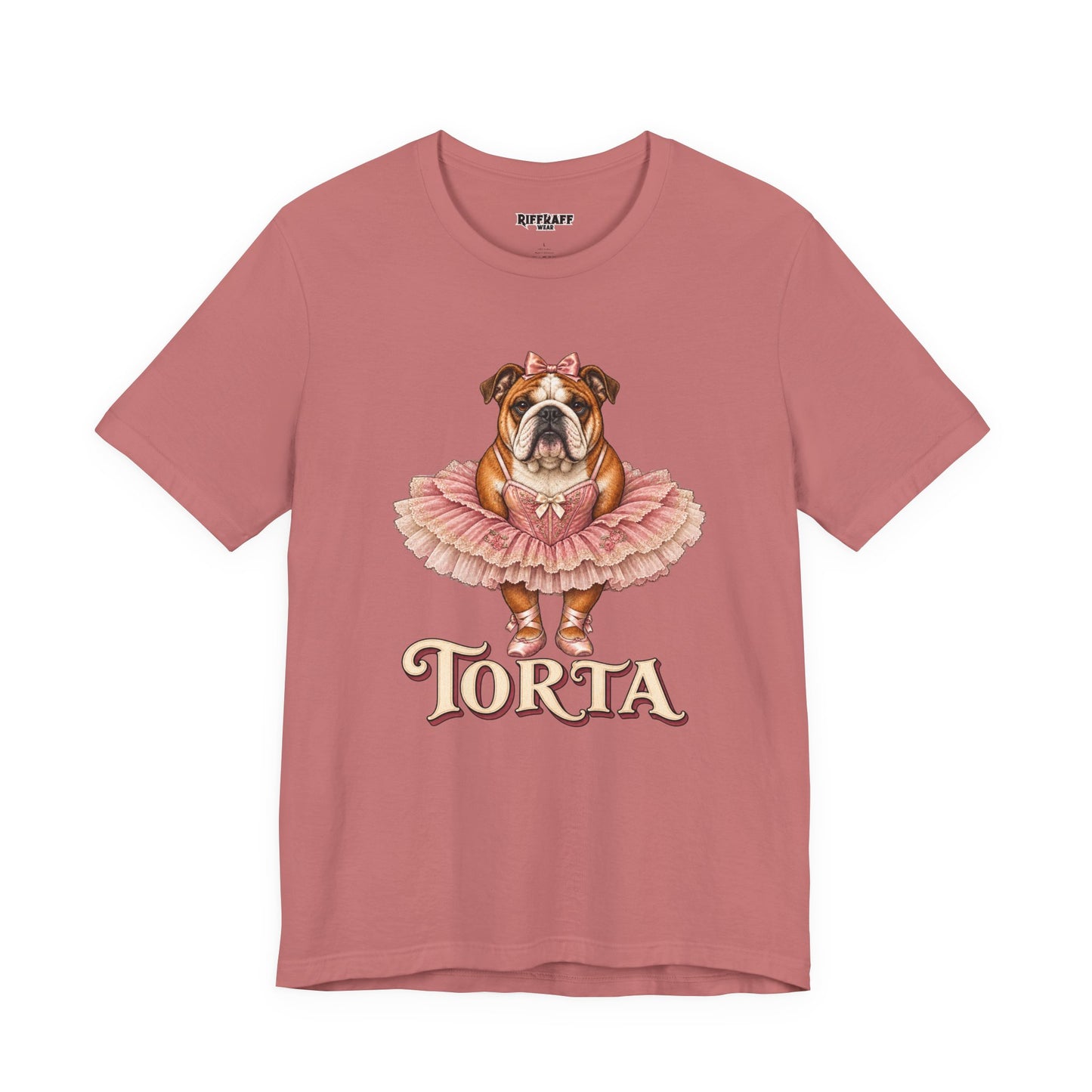 Bulldog Ballerina T-Shirt 'Torta' Cute Dog Graphic Tee