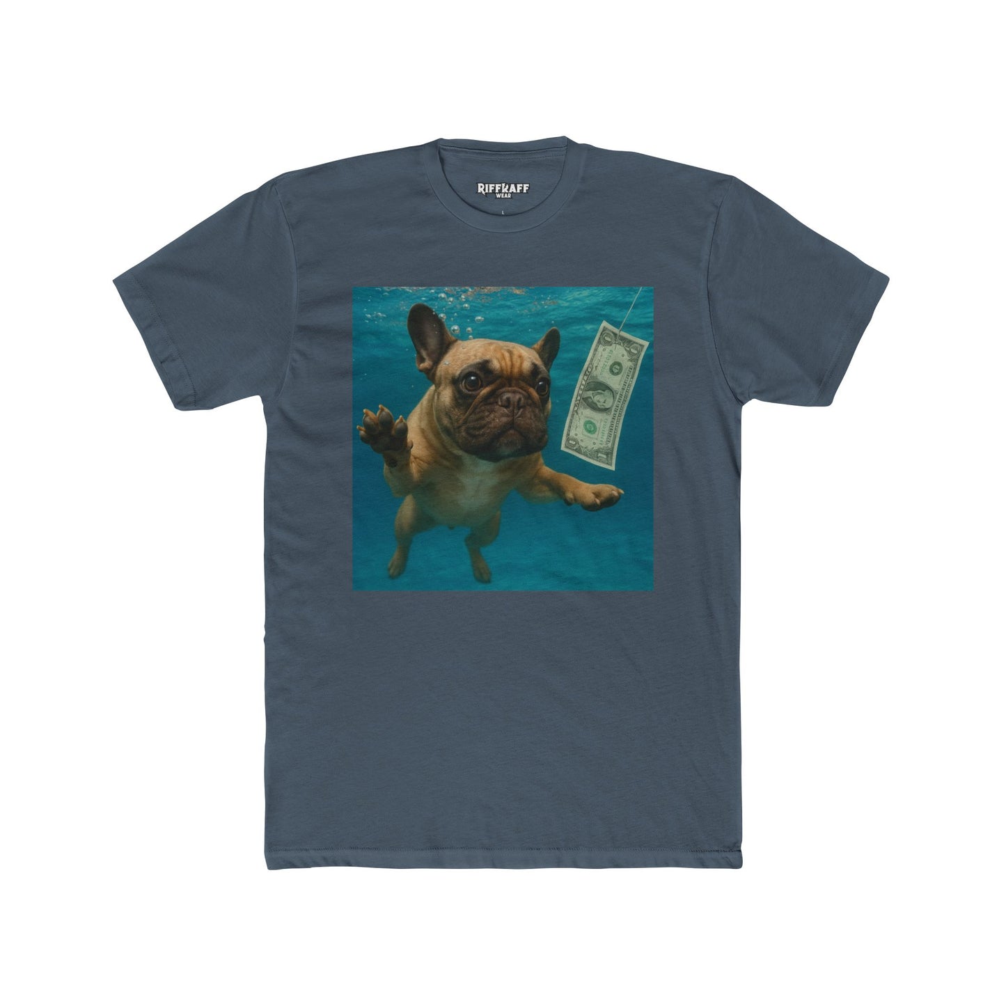 Funny Dog in Water Unisex Cotton Crew Tee - Riff  Raff Wear