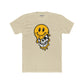 Trendy Graphic Tee: Melting Smile Skull Design - Unisex Cotton Crew Shirt, Casual Wear, Streetwear