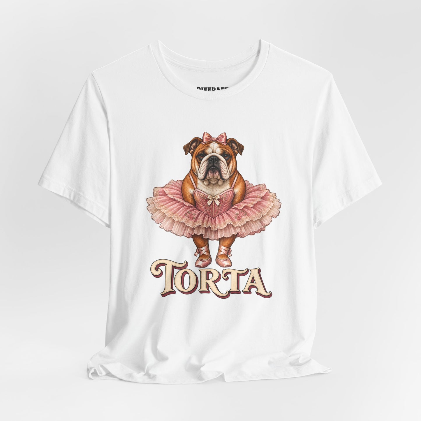 Bulldog Ballerina T-Shirt 'Torta' Cute Dog Graphic Tee