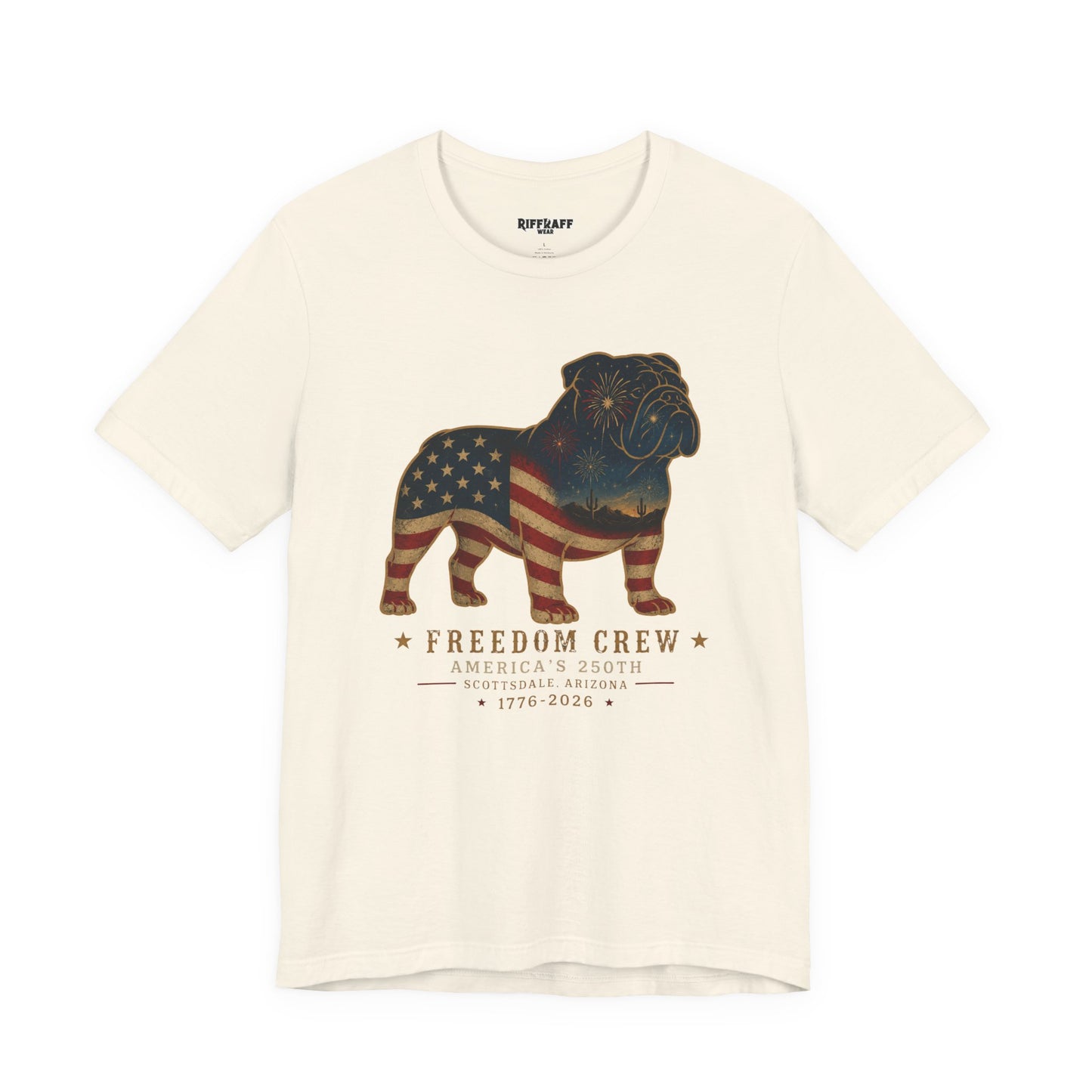 Freedom Crew English Bull Dog T-Shirt – Patriotic Bulldog Flag Tee