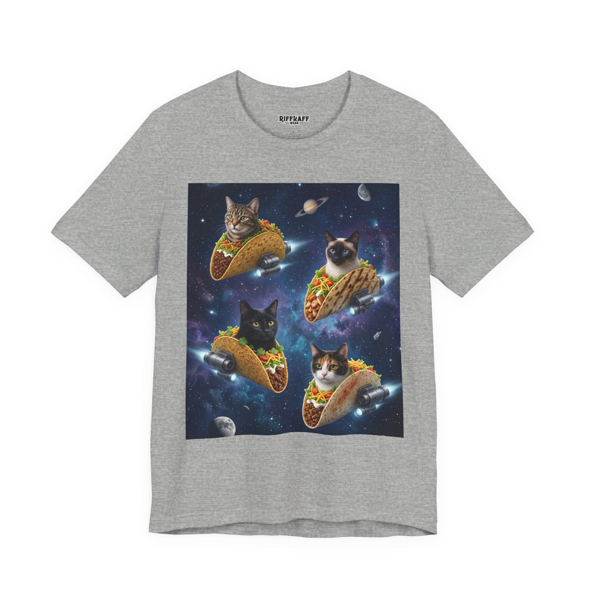 Cat Taco Space Tee  Funny Cosmic Cats in Tacos T-Shirt