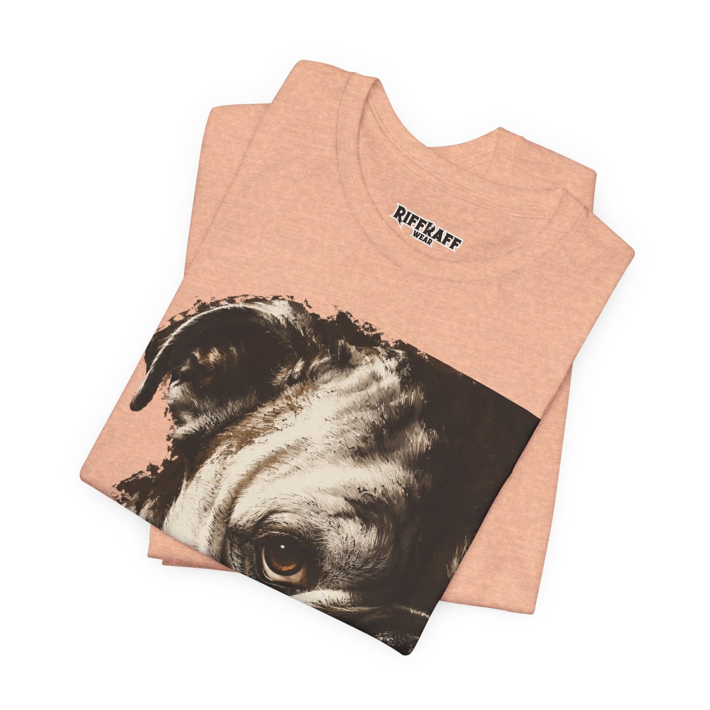 Bulldog Portrait T-Shirt Vintage Sepia Dog Graphic Tee