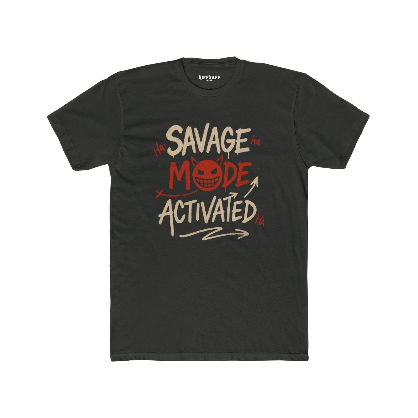 Savage Mode Activated Unisex Cotton Crew Tee – Casual Graphic Shirt for Everyday Style - Riff Raff Wear