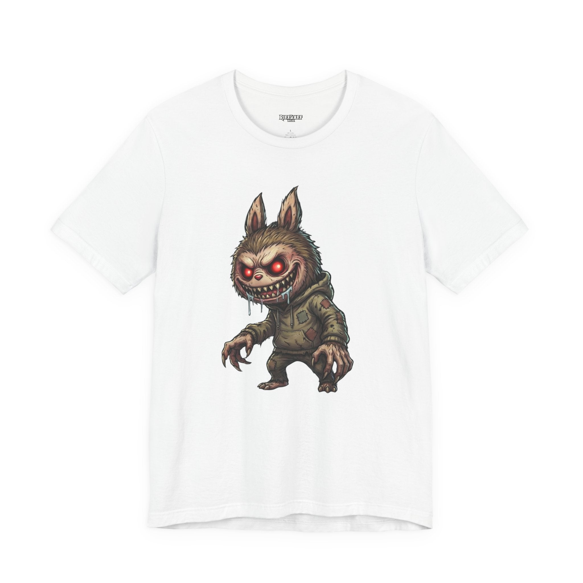 Graphic Tee — Creepy Bunny Monster Front with 