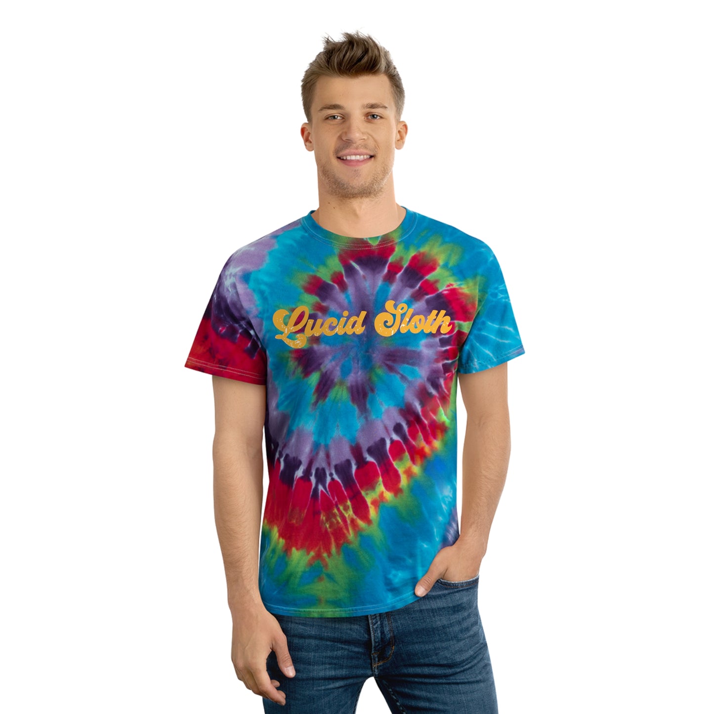 Lucid Sloth Tie-Dye Tee, Spiral