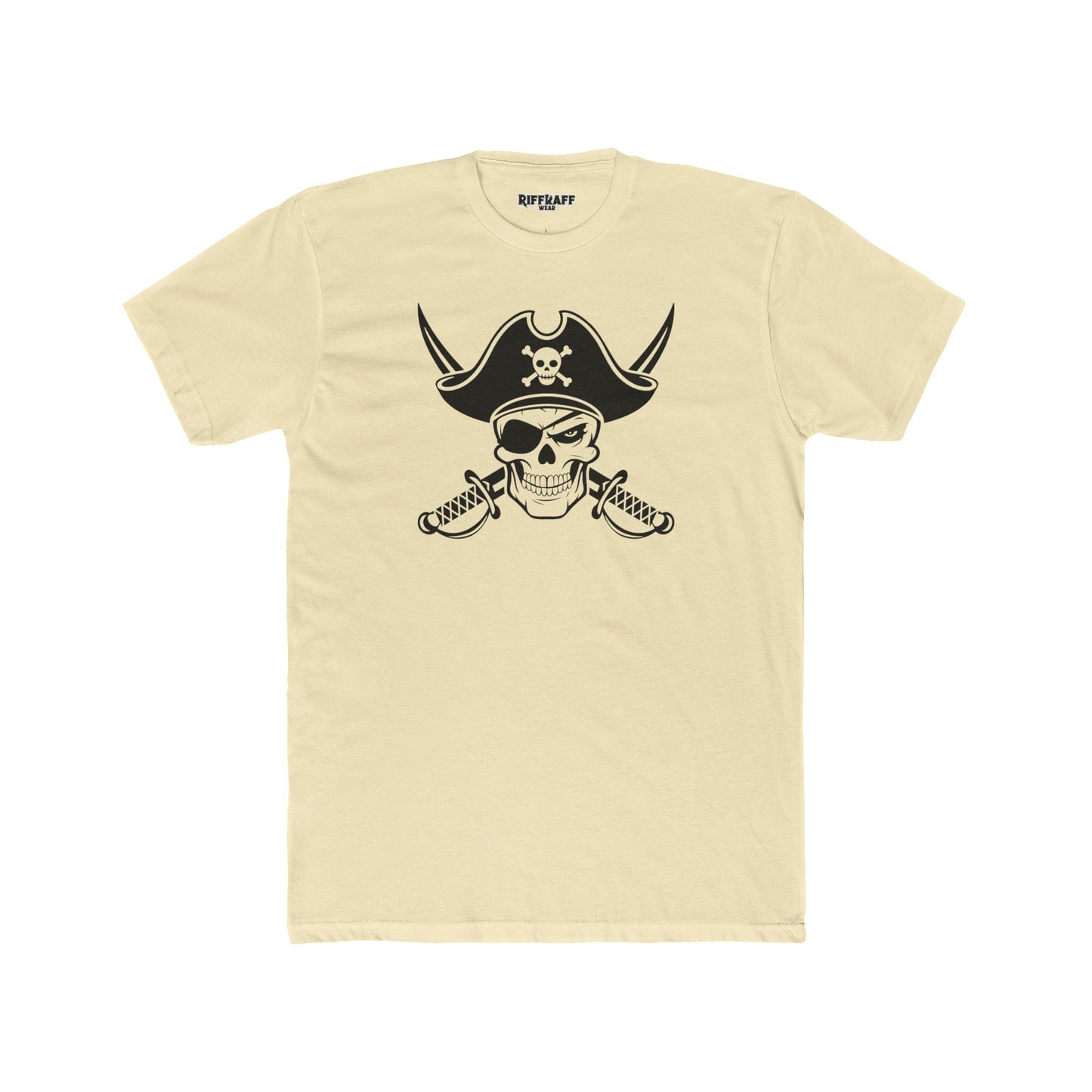 Pirate Skull Unisex Cotton Crew Tee - Perfect for Nautical Enthusiasts and Halloween - Riff Raff Wear